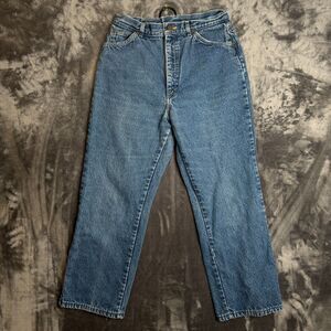 Vintage L.L. Bean Flannel Lined Blue Denim Jeans Size 12 Womens